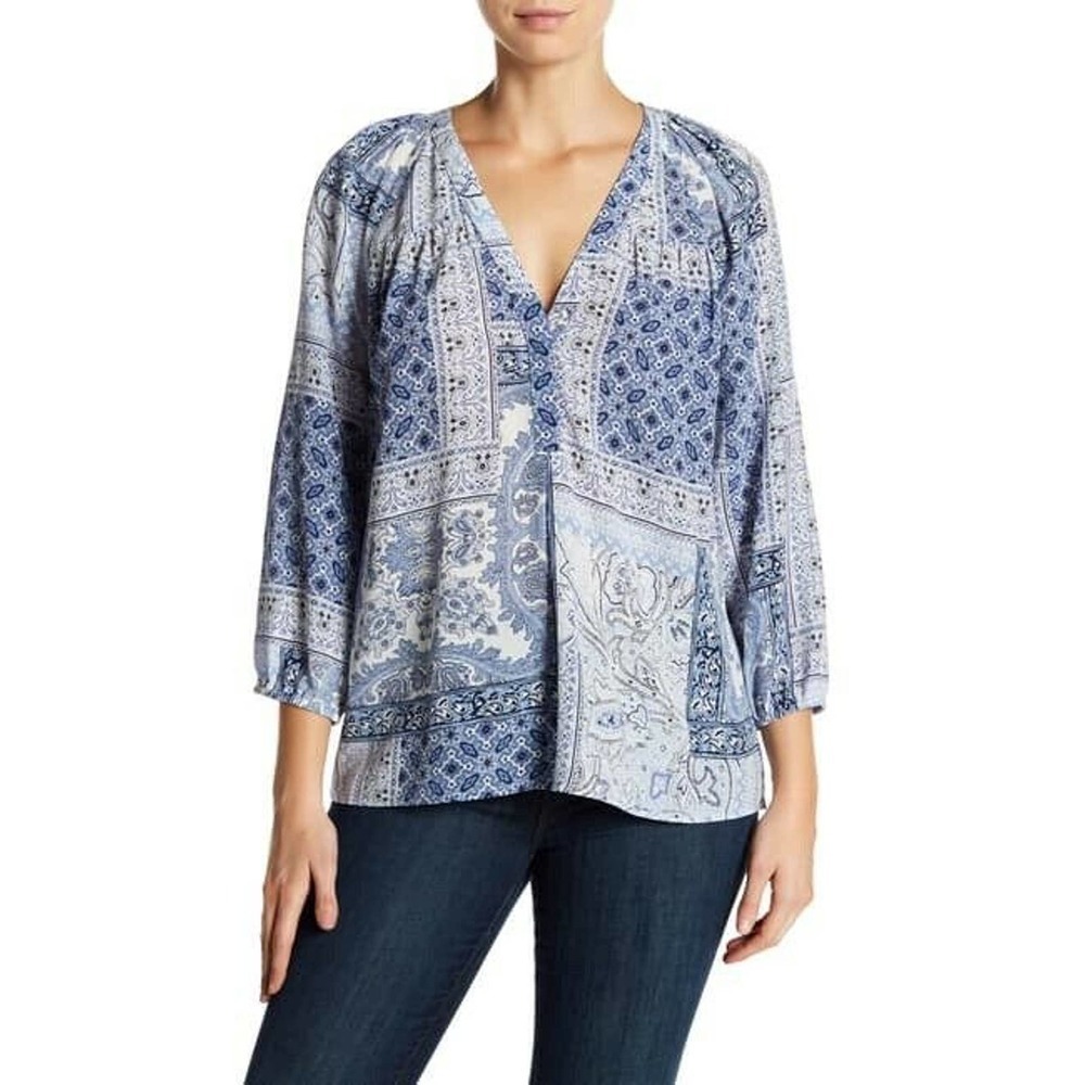 Joie Sonoma Silk Blouse Paisley Print Size Small